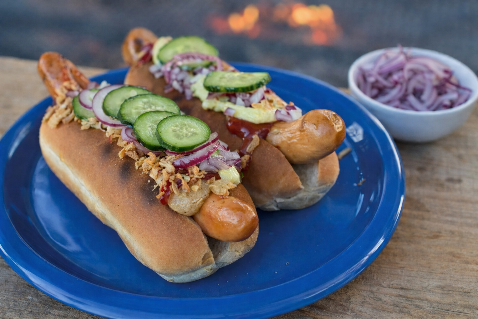 Hotdogs med hjemmesylt